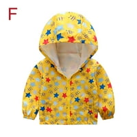 Odeerbi Clearance Toddler Baby Boys Girls Crtani uzorak Slatki patentni džep Pocket vjetrootporni kaput