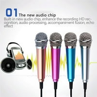 Studio Microfon Prijenosni mini stereo audio mikrofon za notebook za telefon pametni telefon Desktop dodaci