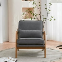 Moderna akcentna stolica, tapacirana fotelja sa drvenim okvirom, bronzičkim tkaninom Jednostruki kauč