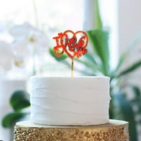 Fogcroll torta Topper Froad 3D vizualni efekat Kreativna oblika Živa boja Glatka površina Dekorativni romantični ljubavni stil srčanog dana zaljubljeni