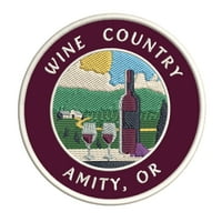 Vinyard - Vinska zemlja - Amity, Oregon 3,5 Vezerani patch Diy Iron-on ili šiva ukrasni vez - Grb značke