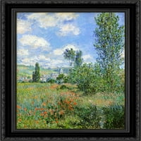 Lane na makovima, Ile Saint Martin Crna ukrašena drva Umklađena platna umjetnost Monetom, Claude
