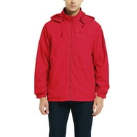 Fonwoon Muška odjeća Windbreaker jakna s kapuljačom jakna i vodootporna oluja koja je jesen i zimski