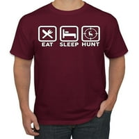 Jedite lov na spavanje Lov Ljubavnik Ljubav poklon Humor Muška grafička majica, Maroon, 5xl