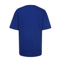 Viikei Women T-majice Summer Plus veličina vrhova smiješna slatka kratka rukava zabavno slovo poklon TOP bluza poklon parovi