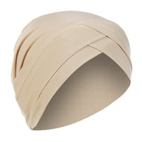 Wepro Žene Solid India Hat Ruffle Cherce Chemo Beanie Turban Scarf CAP