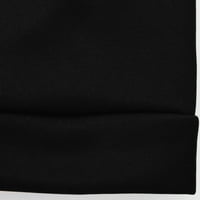 Oalirro Fashion Plus veličine Y2K duksevi s dugim rukavima okrugli vrat tiskani casual labavi sportovi padajuće dukseve za žene crne