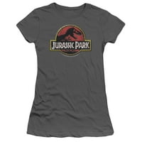 Jurassic Park - Stone Logo - Juniors TEEN Girls Cap rukava rukava - mala