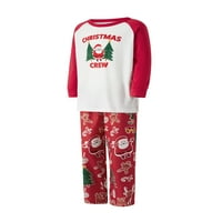 SprifAllBaby Pogodno obitelj Božićni pidžami Dugi rukav Santa Print Tops + Crtane hlače postavljene