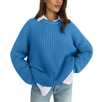 Durtebeua pad džempera za žene pulover s dugim rukavima pleteni vrhovi ležerne kornjače debele džempere