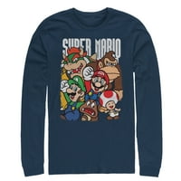 Muški Nintendo Super Mario Party majica s dugim rukavima Mornarica Plava Velika