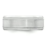 Karat u karatsu sterling srebrni široki opseg rodijum-pozlaćene četkice za maštovito prsten -7