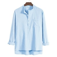 Vivianyo HD zimski kaputi za muškarce Cleariance Ležerna majica s dugim rukavima bluza s džepom bljeskalice