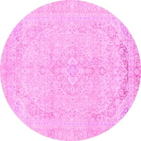 Ahgly Company u zatvorenom okruglom sažetkom ružičaste moderne prostirke, 7 'runda