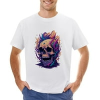Jedinstvena majica lubanje Muška grafička majica Punk Rock Gothic Halloween Fashion