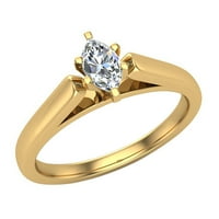 MARQUISE CUT Diamond zaručnički prsten za žene Carat 14K Gold Prong Solitaire