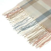 Aohao Women Ward Plaid Scarf Modni tartan Zimski šalovi Provjeren dugačak šal zimski debeli topli pleteni