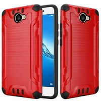 Kaleidio Case za Huawei Ascend XT H Eltate 4G LTE [Combet Armor] Zaštitni četkani metalik [ShockOff] HIBRID HIBRID COPT W Overbrawn Prigodni alat [crveno crno]