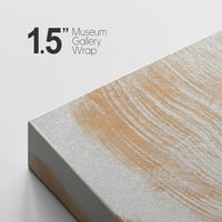 PIXONSIGN CANVAS Zidno umjetnost Rustikalni drveni prstenovi ilustracije platneni ispisuje minimalističku modernu umjetničku narančastu zidnu dekor za dnevnu sobu ured za spavaću sobu - 24 x24