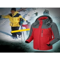 Muška zima topla jakna s kapuljačom ovratnika, dukseva za vjetrovito otporne na protupožarni kaput Pješačenje Ski snijeg Outerwer na vrhu Ležerne kapute na otvorenom crveno l