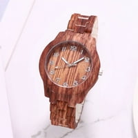 Ausyst Muški sat High-end modni zrno zrna Muški sat Digitalni drveni zrna Kvarcni satovi za muškarce u prodaji