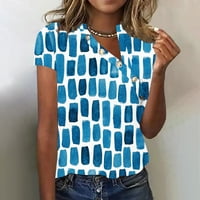 T majice za žene kratki rukav Tors Bluze Regularne fit t majice Pulover tees vrhovi cvjetni ispis T-majice