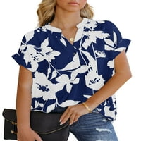 Glonme Women Cvjetni print Bohemian Tops Chiffon Office Tunic Majica Boho Business Bluze