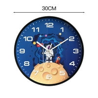 Pozadina astronauta Zidni sat Okrugli zidni elektronski sat za dječju sobu Spavaća soba - 3