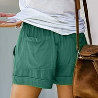 Ženske kratke hlače Ležerne ljetne atletske kratke hlače sa džepovima kratke hlače plus veličina elastičnih struka Ležerne prilike udobne pantalone Hlače za vježbanje za ležerne min