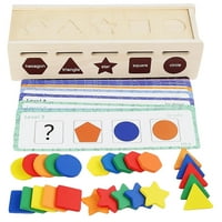 Set oblika u boji odgovaraju igračkama za trening prsta igračka na radnoj površini Drveni podudaranje