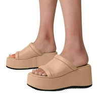 Žene Riblje cipele za usta Ljetne žene Dame Modne Ležerne platforme Retro papuče cipele Sandale Sandale za žene Khaki 9