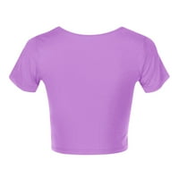 Košulje za žene Grafički tee modni ljetni kratki rukav Slatki usevi na vrhu Casual Basic Crewneck Slim