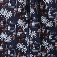 Sanbonepd muns haljina muški kardigan kratki rukav Havajska majica na plaži Muška košulja Turtleneck