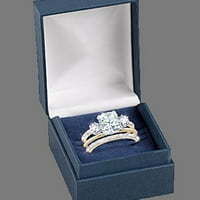 Set prsten Rhinestone Inlay otporne na legure od legura za djevojke za vjenčanje legure crveno