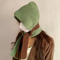 WirlSweal EAR zaštita toplot rastezljivih pletenih šal šešica žene zimski patchwork bolovni šal sa kapuljačom kostim