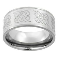 Titanijum ravni keltski čvor za vjenčani prsten