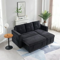 Sekcijski kauč sa izvučenim krevetom, u obliku u obliku kauča kauč kauč na kauču, kauč na razvlačenje, naljepnica i reverzibilna ležaljka, reverzibilna kaiša sa skladištem za dnevni boravak, 91 64 37