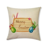 Uskršnji dan zečji jaja dizajn posteljina jastučnice kauč kauč jastuk Poklopac dobrodošli proljetni zec sretan uskrsni jastučni jastuk