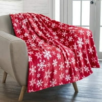 Elegantna udobnost luksuzni plišani super mekani božićni print pokrivač-praznična tema Kućni dekor nejasan toplo i ugodno baca za zimsku posteljinu, kauč i poklon, dvostrukih jelena