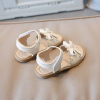 TODDLER Djevojke sa sandale, Bowknot Soft SOLE prve šetačke cipele, ljetne slatke cipele, djevojčice sandale nove modne cipele na plaži Peep pletenice sa sandale bež 4 godine