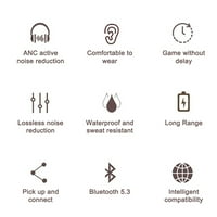 Fnohy kupaonica dodatna oprema za čišćenje Nova Bluetooth 5. Slušalice za bežični sportski sportovi