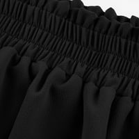 Finelylove kratke hlače za žene za žene udobne šorc za žene visoki struk rase na otvorenom, čvrst crni