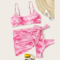 BabySbule Womens kupaći klirens Ženski bikini Ispis set kupaći kostim tri punjena grudnjaka za kupalište