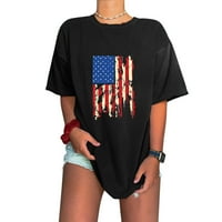 Ženska majica zastava s kratkim rukavima košulja Plus Veličina neovisna dnevna bluza vrhunska majica