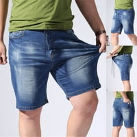 Puntoco pantalone za muškarce čišćenje muškaraca Ljetne traperice džepne kratke hlače plus veličina plava 16