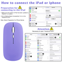 2,4GHz i Bluetooth punjivi miš za TECNO Spark 7p Bluetooth bežični miš dizajniran za laptop MAC iPad