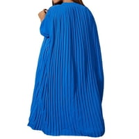 Prednjeg swalk dame Long Maxi haljina bez košulje bez rukava rukav ženski ležerna boja plava boja 4xl