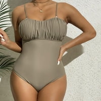 Jedno kupaće kostim dlaka po leđima stražnjica izdubljena kaiš plaža habanje sive veličine l