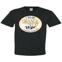 Inktastic Nosim narančastu za moju ženu - lakemijsku svijest Muška majica V-izrez