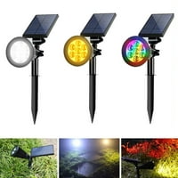 Zemljina lampa RGB Promjena ukrasa Vodootporna 7-LED solarna reflektora za vrt